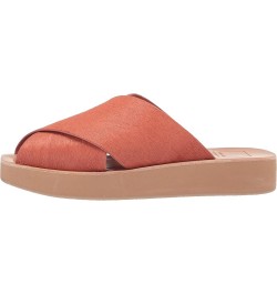 Women's Poira Slide Sandal Rust Calf Hair $29.03 Sandals