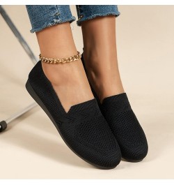 Casual Sock Sneakers, Round Toe Women Flat Shoes Slip on Girls Dress Black Ballet Flats Dance Shoes Z 02-black $14.84 Athleti...