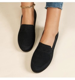 Casual Sock Sneakers, Round Toe Women Flat Shoes Slip on Girls Dress Black Ballet Flats Dance Shoes Z 02-black $14.84 Athleti...