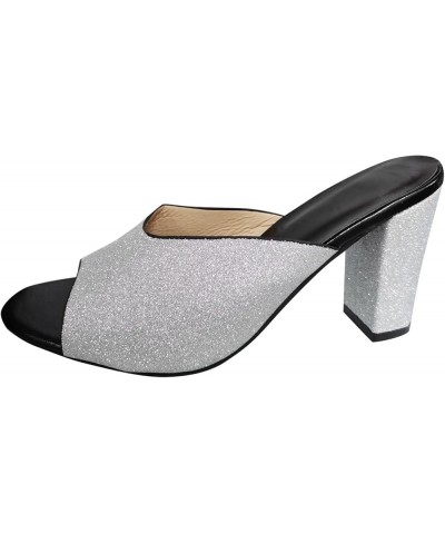 Wedge Sandals for Women casual summer wedge sandals for women summer Espadrilles Wedge Sandals Z 04-silver $16.93 Sandals