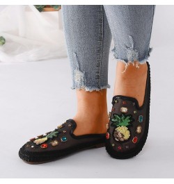 Womens Cute Sneaker Light-Weight Boat Shoe Vintage Walking Canvas Slip on Shoes Sports Shoes Sandals Shoes Black $9.84 Sandals