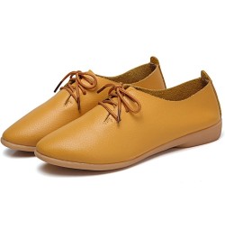 Fashion Womens Breathable Lace Up Shoes Casual Shoes Casual Shoes for Women Wedge Yellow $13.30 Oxfords