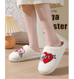 Strawberry Cotton Slippers Cherry Slippers Love Heart Slippers Cowboy Boot Slippers Fox Cat Slippers Women's Men's Vintage Fo...