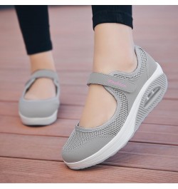 Women's Air Cushion Mesh Sneakers, Breathable Cut-Out Ankle Strap Sports Shoes, Casual Walking Shoes White $11.16 Fashion Sne...