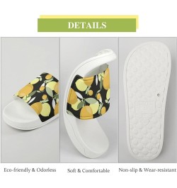 Cow Print Pillow House Slippers Non-Slip Shower Shoes Indoor House Slides Shower Sandals for Men Women Lemons $14.14 Slippers