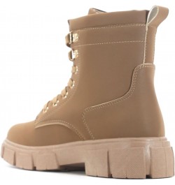 Combat Boots for Women, Platform Boots with Chunky Block Heels, Womens High Tops Boots Tan $19.60 Boots