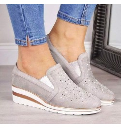 Flat Shoes for Women Foldable Women Casual Shoes Loafers Ladies Crystal Comfort Platform Bling Shoes Women's Wedges (Pink, 7)...