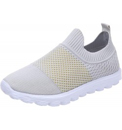 Women Fashion Running Sneaker, Lightweight Walking Tennis Shoes, Non Slip for Work Travel, Flat Shoes Moccasins Z 14-grey $13...