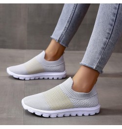 Women Fashion Running Sneaker, Lightweight Walking Tennis Shoes, Non Slip for Work Travel, Flat Shoes Moccasins Z 14-grey $13...