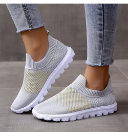 Women Fashion Running Sneaker, Lightweight Walking Tennis Shoes, Non Slip for Work Travel, Flat Shoes Moccasins Z 14-grey $13...