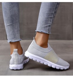 Women Fashion Running Sneaker, Lightweight Walking Tennis Shoes, Non Slip for Work Travel, Flat Shoes Moccasins Z 14-grey $13...