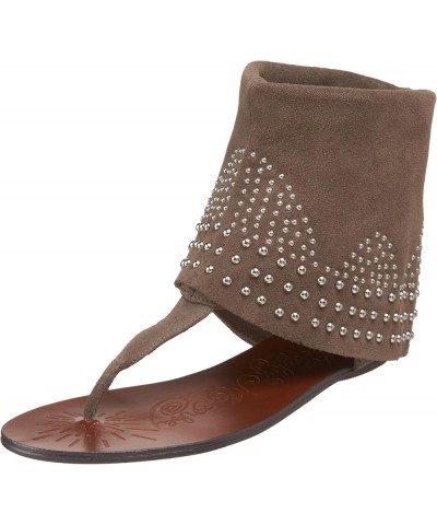 Women's Brilliant Ankle-Wrap Sandal Taupe $23.93 Sandals