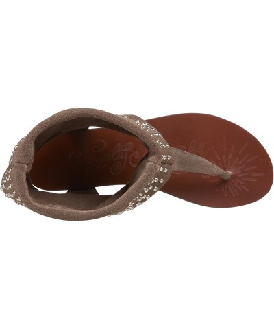 Women's Brilliant Ankle-Wrap Sandal Taupe $23.93 Sandals