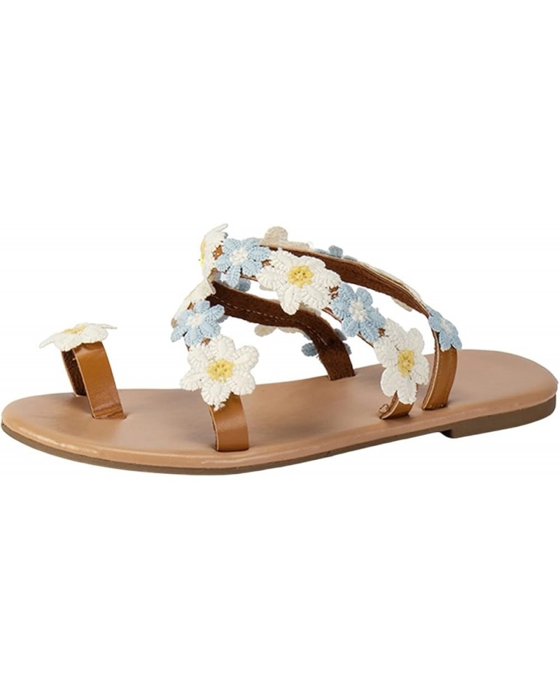 Ladies Shoes Wedge Sandals Bohemian Sandals Round Toe Wedge Rhinestone Sandals Slipper Sandals Women X7-white $10.80 Sandals