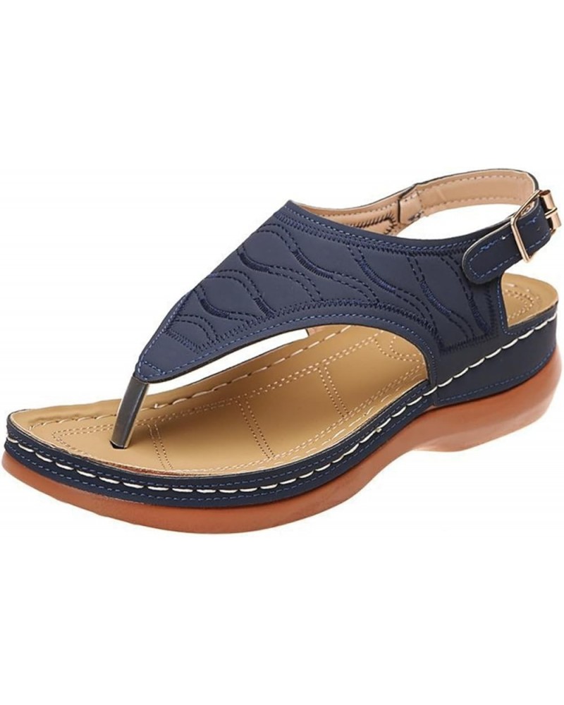 Orthopedic Sandals For Women Arch Support Slide In Comfortable Wide Width Orthotic Casual Dressy Summer Sandals P-blue $13.33...