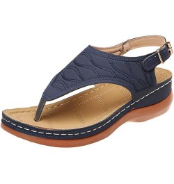 Orthopedic Sandals For Women Arch Support Slide In Comfortable Wide Width Orthotic Casual Dressy Summer Sandals P-blue $13.33...