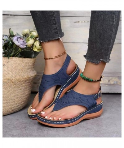 Orthopedic Sandals For Women Arch Support Slide In Comfortable Wide Width Orthotic Casual Dressy Summer Sandals P-blue $13.33...