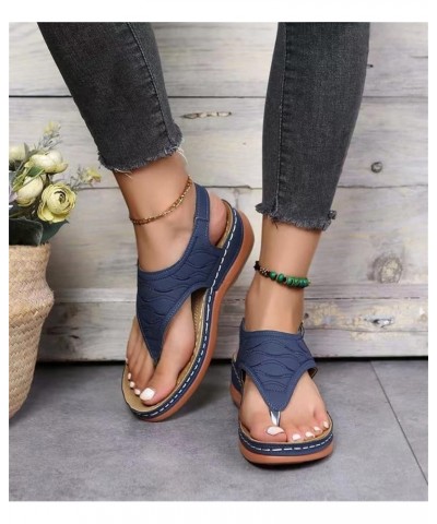 Orthopedic Sandals For Women Arch Support Slide In Comfortable Wide Width Orthotic Casual Dressy Summer Sandals P-blue $13.33...