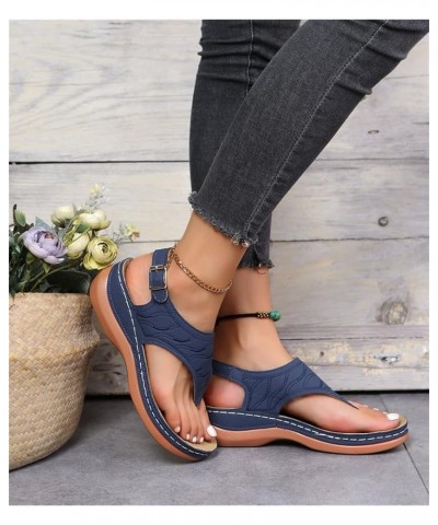 Orthopedic Sandals For Women Arch Support Slide In Comfortable Wide Width Orthotic Casual Dressy Summer Sandals P-blue $13.33...