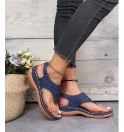 Orthopedic Sandals For Women Arch Support Slide In Comfortable Wide Width Orthotic Casual Dressy Summer Sandals P-blue $13.33...