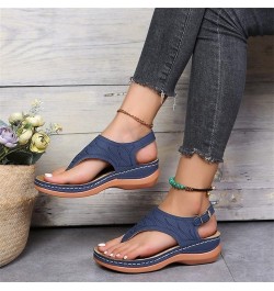 Orthopedic Sandals For Women Arch Support Slide In Comfortable Wide Width Orthotic Casual Dressy Summer Sandals P-blue $13.33...