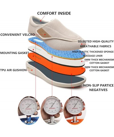 Women's Diabetic Shoes for Women Adjustable Walking Shoes Wide Shoes Elderly Swollen Feet Non-Slip Air Cushion Bottom Fatteni...