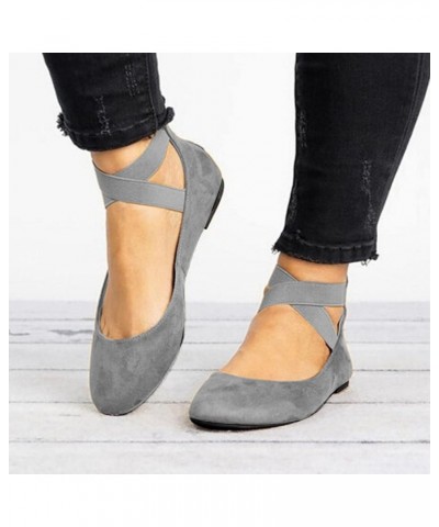 Sandals for Women Girls Fashion Causal Singles Shoes Elastic Flat Shoes Ladies for Women Sandals Strap Women's 10 Grey $14.52...