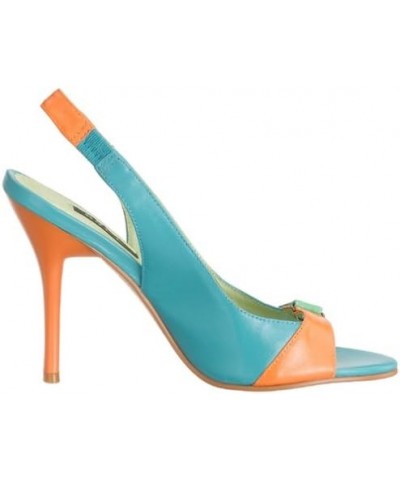 Women's Karianne Open-Toe Slingback Pump Turquoise $33.83 Pumps