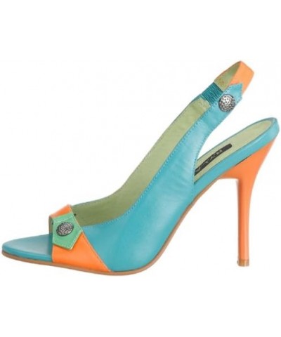 Women's Karianne Open-Toe Slingback Pump Turquoise $33.83 Pumps