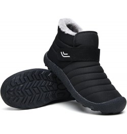 Winter Boots Mens Womens Ankle Walking Boots Warm Fur Lined Booties Outdoor Snow Boots Black $22.22 Outdoor Shoes