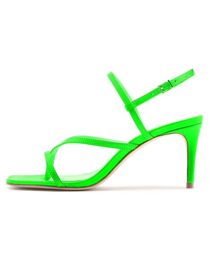 High Heels 10cm Summer Open Toe Fashion Buckle Stiletto Sandals Dress Shoes-Red||39 37 Green $35.26 Sandals