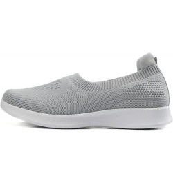 Slip On Breathe Mesh Walking Shoes Women Fashion Comfort Flat Loafers Sneaker Insoles Women Grey $11.47 Outdoor Shoes