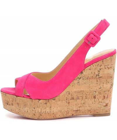 Cork Wedge Sandals 40 Pink $35.25 Sandals