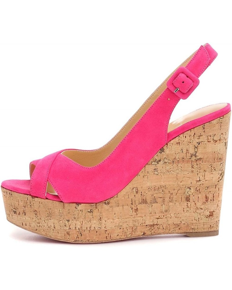 Cork Wedge Sandals 40 Pink $35.25 Sandals