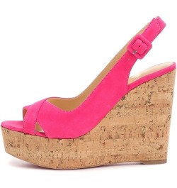 Cork Wedge Sandals 40 Pink $35.25 Sandals