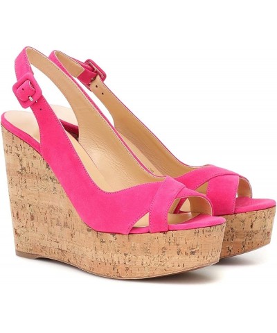 Cork Wedge Sandals 40 Pink $35.25 Sandals