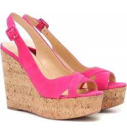 Cork Wedge Sandals 40 Pink $35.25 Sandals