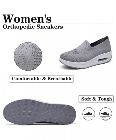 Women's Orthopedic Sneakers, Mesh Up Stretch Platform Sneakers, Orthopedic Stretch Shoes for Women Arch Support (5, White) $1...