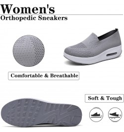 Women's Orthopedic Sneakers, Mesh Up Stretch Platform Sneakers, Orthopedic Stretch Shoes for Women Arch Support (5, White) $1...