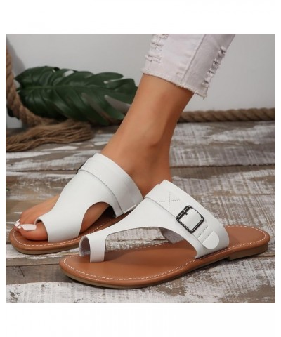 Platform Sandals White Y2K Womens Slippers Size 8 Open Toe Womens Slippers With Arch Support White $11.72 Sandals