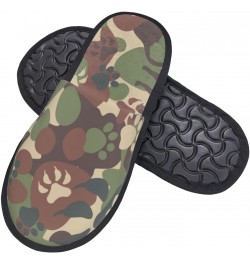 House Slippers Dog Camouflage Pattern Fluffy Slippers For Home $14.91 Slippers