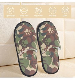 House Slippers Dog Camouflage Pattern Fluffy Slippers For Home $14.91 Slippers