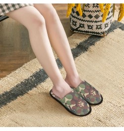 House Slippers Dog Camouflage Pattern Fluffy Slippers For Home $14.91 Slippers