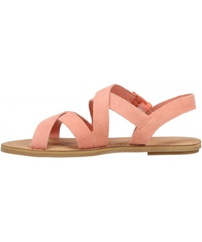 Women's Sicily Slingback Sandal Peach Pink Suede $50.38 Loafers & Slip-Ons