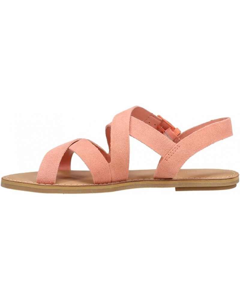 Women's Sicily Slingback Sandal Peach Pink Suede $50.38 Loafers & Slip-Ons