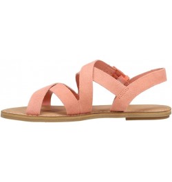 Women's Sicily Slingback Sandal Peach Pink Suede $50.38 Loafers & Slip-Ons