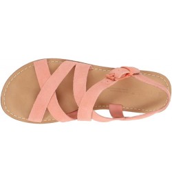 Women's Sicily Slingback Sandal Peach Pink Suede $50.38 Loafers & Slip-Ons