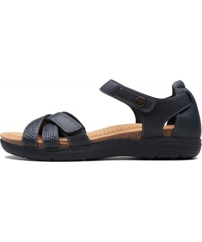 Womens April Poppy Black Leather $37.49 Sandals