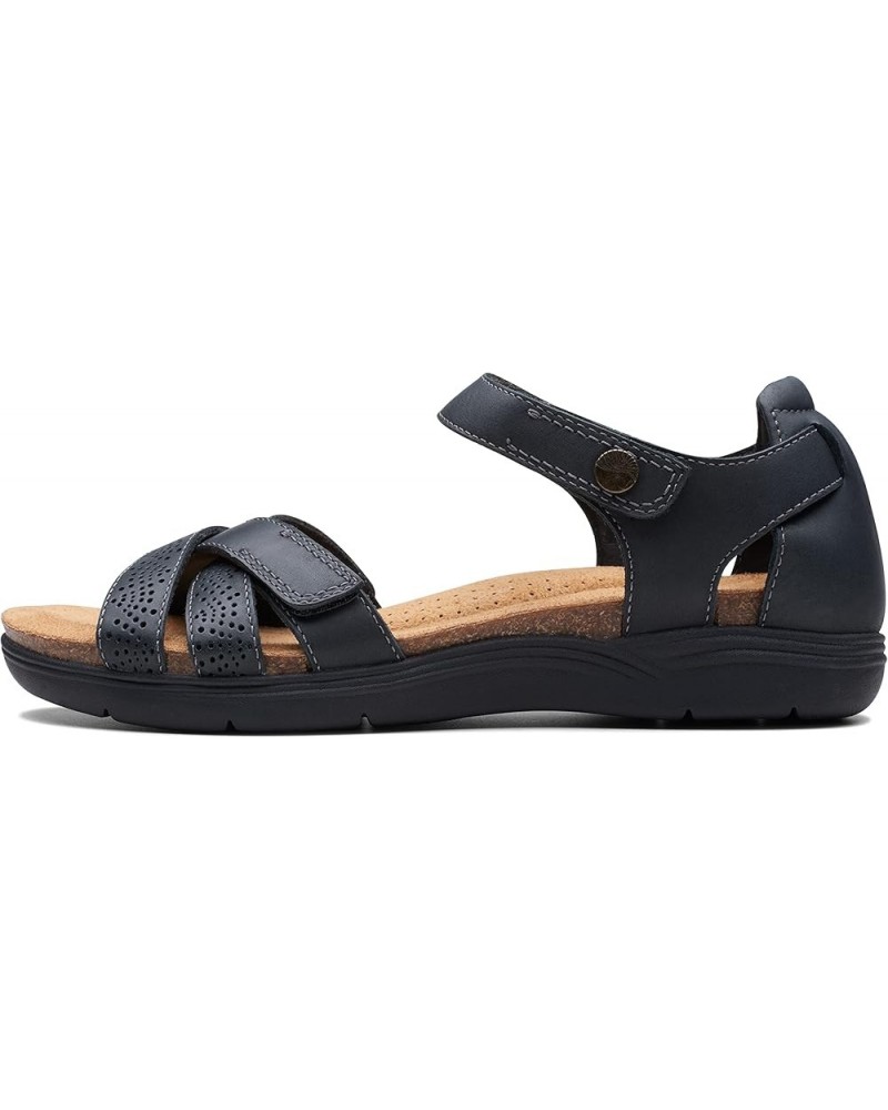 Womens April Poppy Black Leather $37.49 Sandals