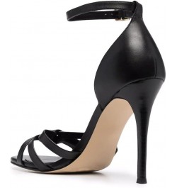 11cm High Heels Black PU Round Toe Stiletto Sandals Ankle Buckle Fashion Party Shoes-Black||37 45 Black $46.74 Sandals